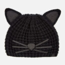 Karl Lagerfeld Women's Choupette Luxury Beanie - Black