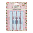 The Vintage Cosmetic Company 4 Piece Sectioning Clips - Soft Touch Blue The Vintage Cosmetic Company 4 Piece Sectioning Clips - Soft Touch Blue