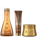 Trio de Shampoo, Máscara e Óleo Crème Universelle Mythic Oil da L'Oréal Professionnel Trio de Shampoo, Máscara e Óleo Crème Universelle Mythic Oil da L'Oréal Professionnel