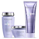 Trio de Shampoo, Máscara e Condicionador Blond Absolu Ultra Violet da Kérastase Trio de Shampoo, Máscara e Condicionador Blond Absolu Ultra Violet da Kérastase