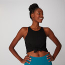 MP Women's Rib Tie Front Vest - Black - XL