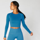 MP Women's Shape Seamless Crop Top — Ibiza Blue - XS