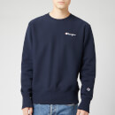 Champion Men's Small Script Sweatshirt - Navy