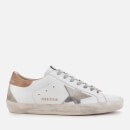 Golden Goose Deluxe Brand Men's Superstar Leather Trainers - White/Light Brown Lizard/Suede Star