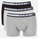 Tommy Hilfiger Men's 3 Pack Trunk Boxer Shorts - Black/White/Grey Heather