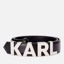 Karl Lagerfeld Women's K/Karl Metal Letters Belt - Black