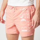 BOSS Men's Octopus Swim Shorts - Light/Pastel Red
