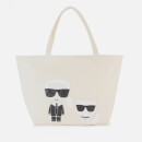 Karl Lagerfeld Women's K/Ikonik Karl and Choupette Tote Bag - Natural
