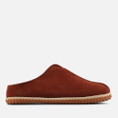 Clarks Men's Home Style Suede Mule Slippers - Dark Tan