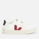 Veja Kids' Esplar Velcro Trainers - Extra White/Marsala/White