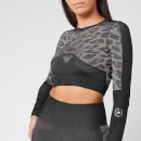 adidas by Stella McCartney Women's Truepurpose Long Sleeve Crop Top - Black/White/Ash
