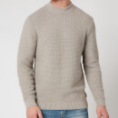 Ted Baker Men's Ovatake Textured Mockneck Jumper - Natural