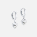 Ted Baker Women's Hanniy: Crystal Heart Earrings - Silver/Crystal
