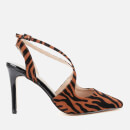 Dune Women's Chiya Microfibre Strappy Court Heels - Brown Leopard
