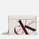 Calvin Klein Jeans Women's Logo Chain Cardcase Cross Body Bag - Bright White