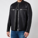 BOSS Casual Men's Jakoby Leather Jacket - Black