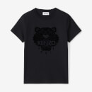 KENZO Women's Flock Tiger Head Printed Classic T-Shirt - Black