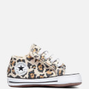 Converse Babys' Chuck Taylor All Star Cribster Animal Print Soft Trainers - Black/Driftwood