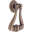 Drop Pull Door Handle - Antique Copper Plated - 1 Pair