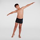 Boy's Plastisol Placement Aquashort Black