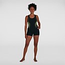 Damen Placement Racerback Legsuit in Schwarz