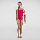 Mädchen Boom Logo Splice Muscleback Badeanzug in Pink