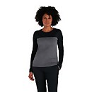 Women's Voyager Tech Tee Long Sleeve Crew - Dark Grey / Black
