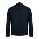 Men's Thermal Tech Tee Long Sleeve Zip Baselayer - Blue