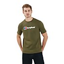 Men's Organic Big Logo Long Sleeve T-Shirt - Dark Green