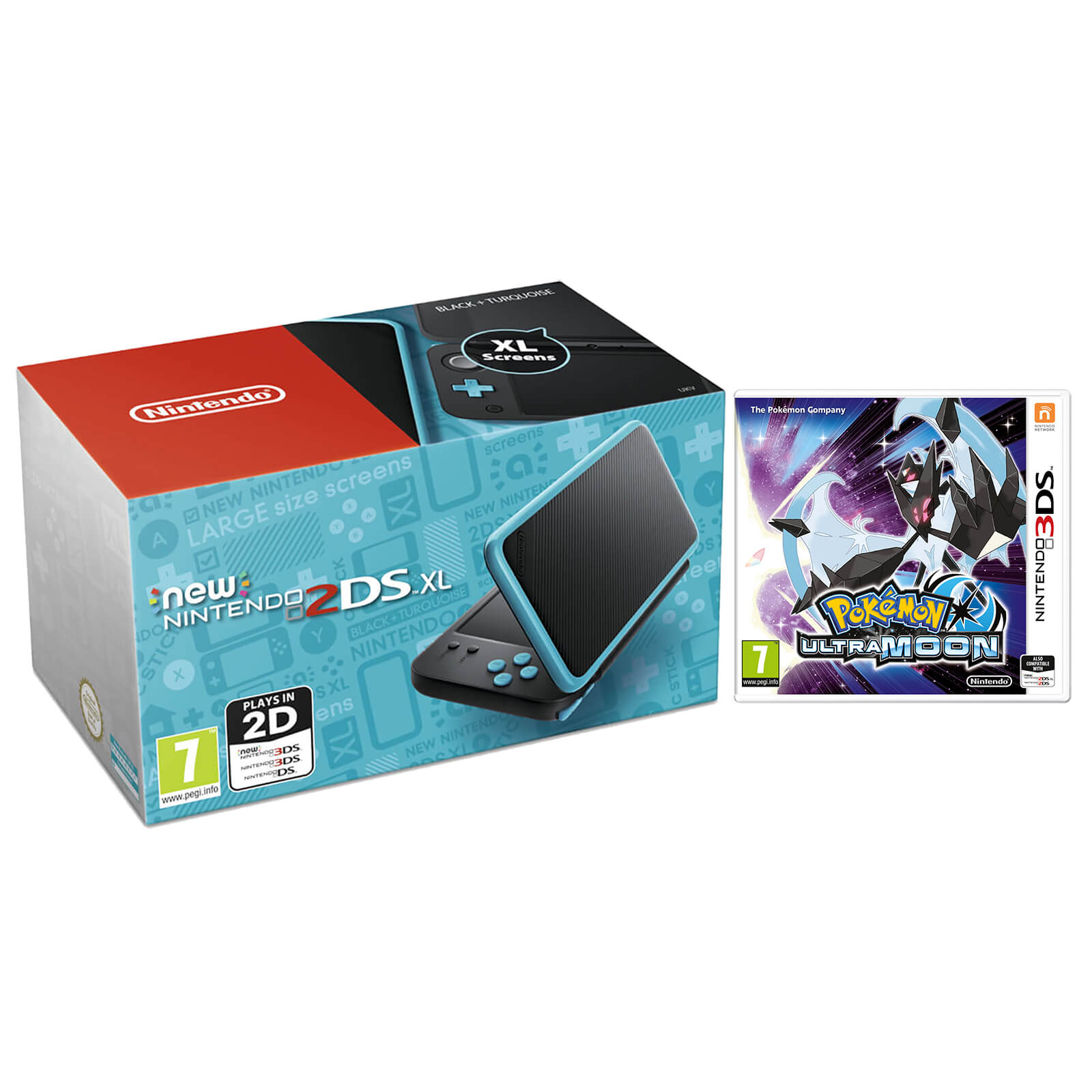 New Nintendo 2ds Xl Black Turquoise With Pokemon Ultra Moon Games Consoles Zavvi Us New Nintendo 2ds Xl Black Turquoise With Pokemon Ultra Moon Games Consoles Zavvi Us