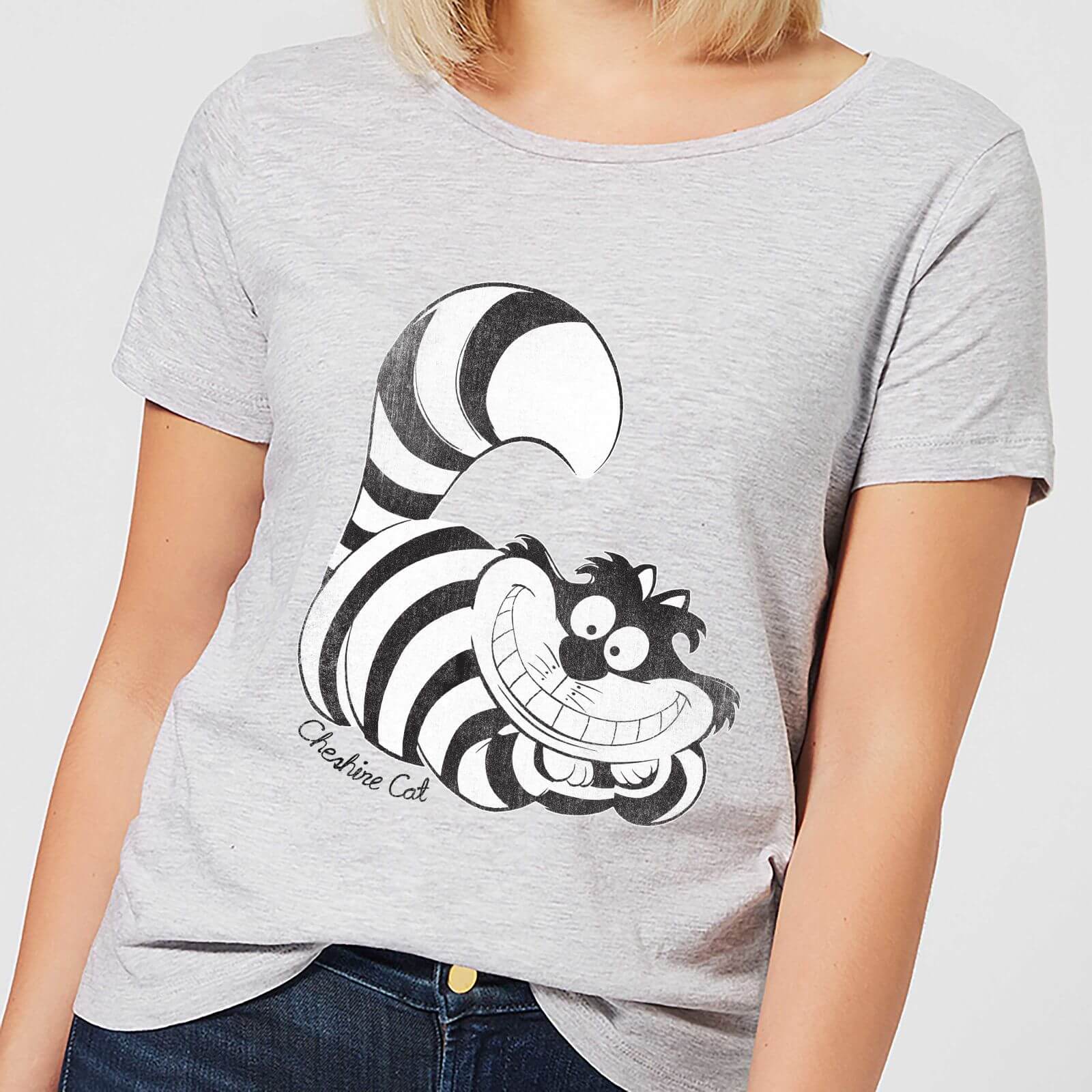 Disney Alice In Wonderland Cheshire Cat Mono Women S T Shirt Grey Pop In A Box Uk