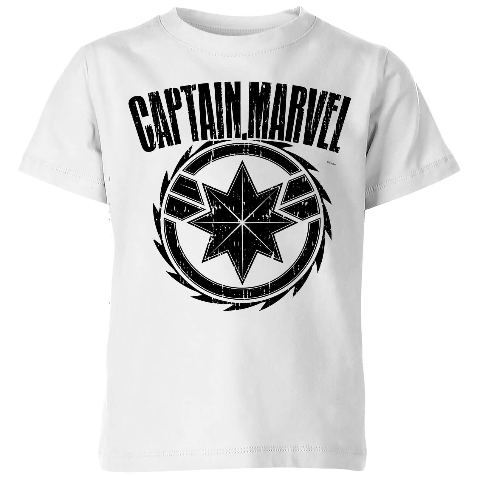 Captain Marvel Logo Kids T Shirt White Clothing Zavvi Uk Civil war, t'challa revient chez lui prendre sa place sur le. zavvi