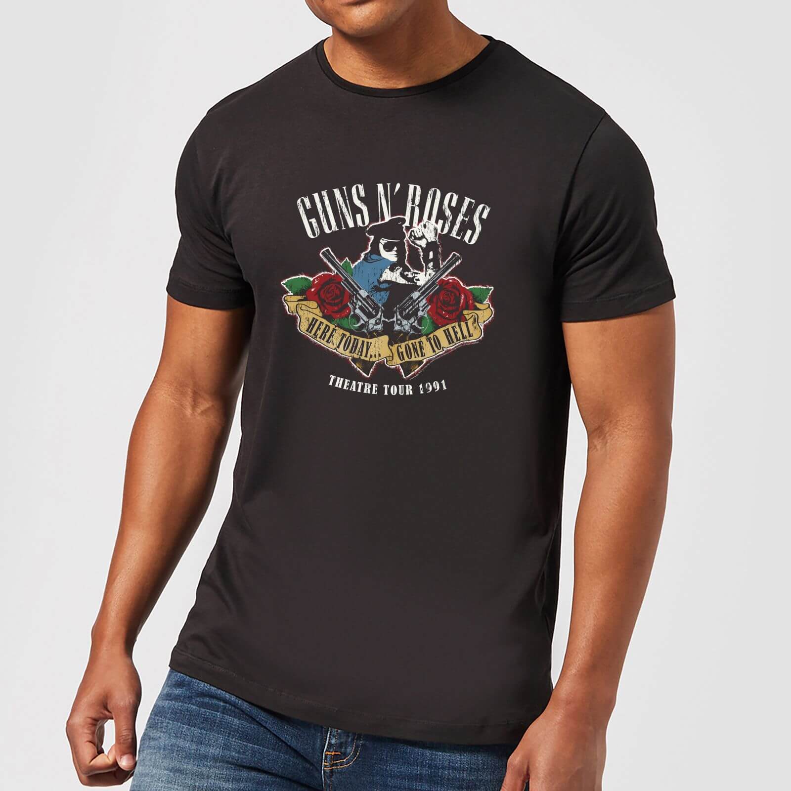 Guns N Roses Here Today Gone To Hell Men S T Shirt Black Clothing Zavvi Uk Awesome vintage guns n' roses sleeveless shirt from the 80's very rare in great condition measurements pit to pit: guns n roses here today gone to hell men s t shirt black