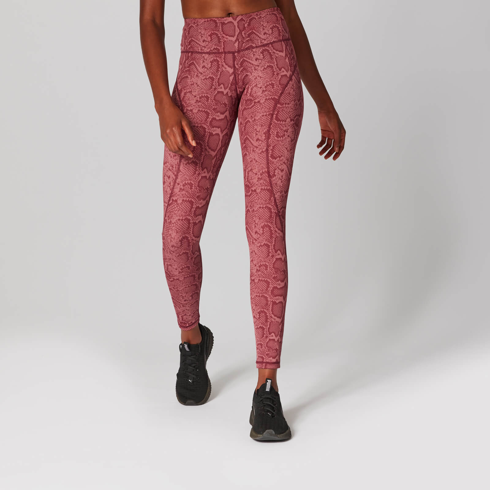 pink snake print leggings