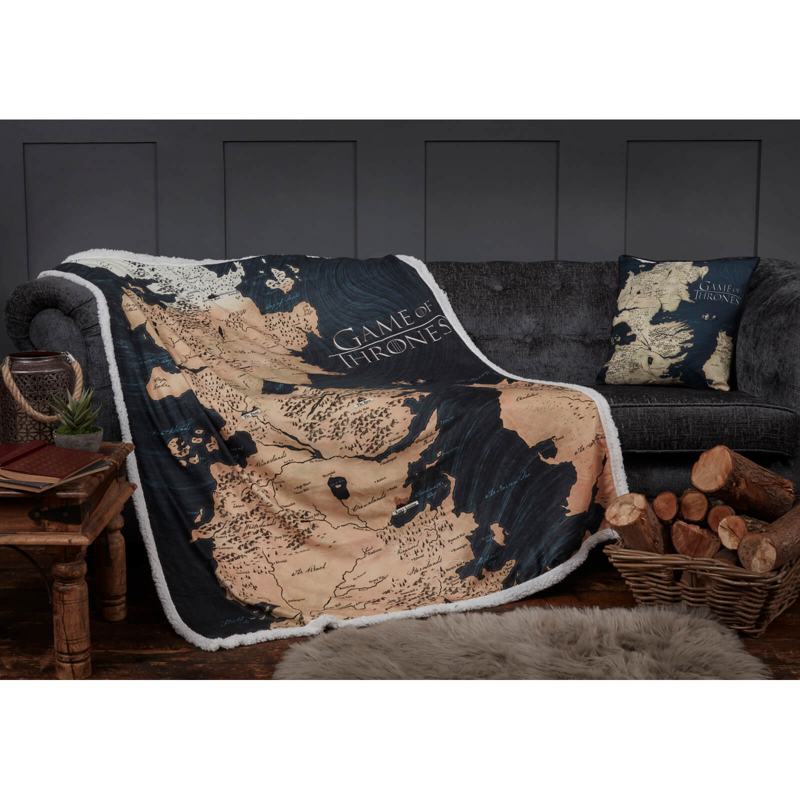 Game Of Thrones Westeros Sherpa Blanket Homeware Zavvi UK