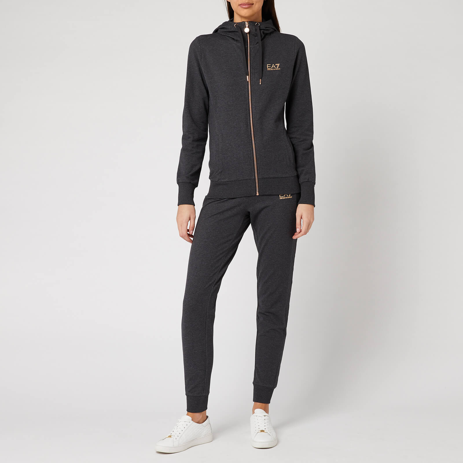 ea7 tracksuit gold