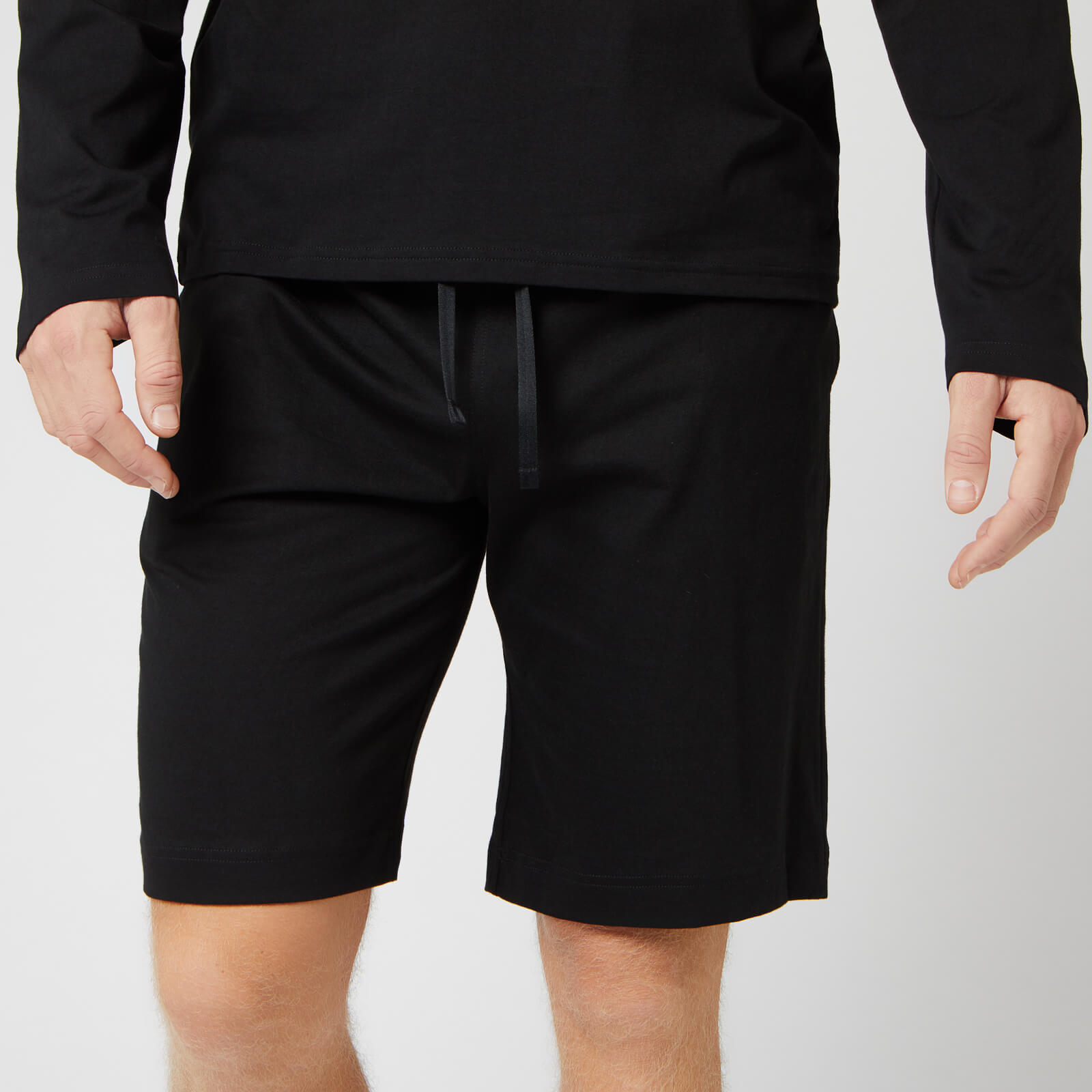 black jogger shorts