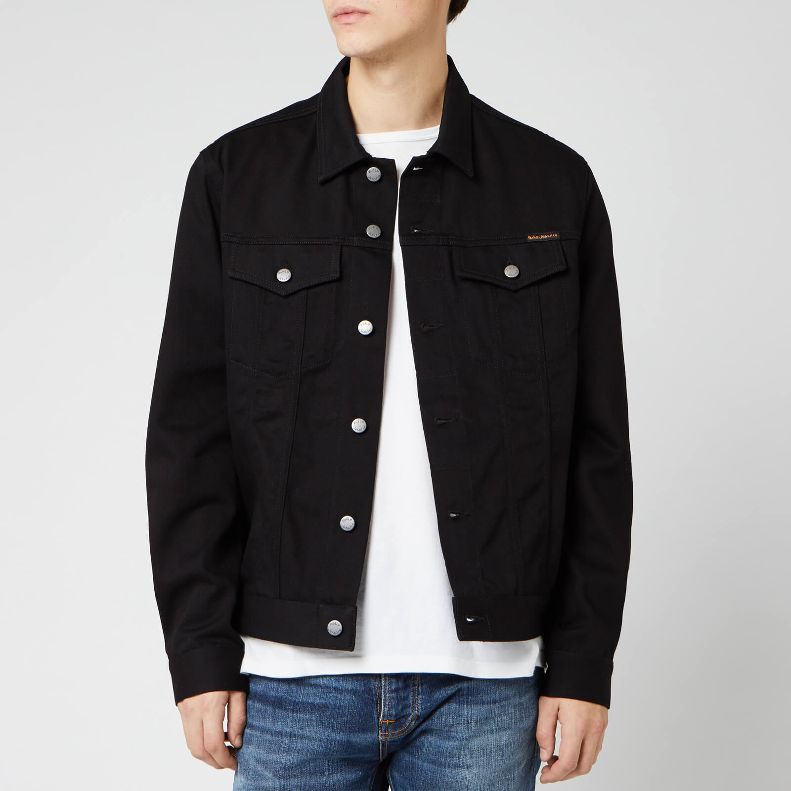 nudie black denim jacket