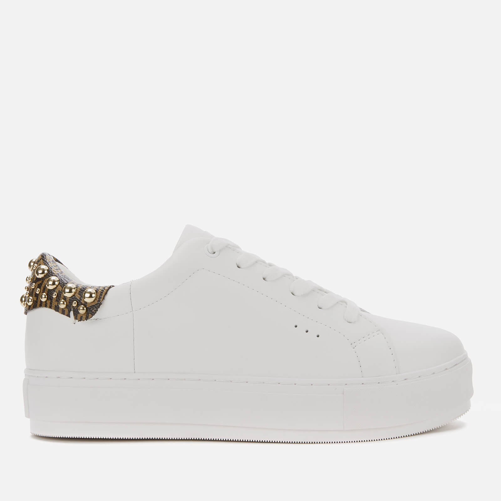 kurt geiger white leather trainers