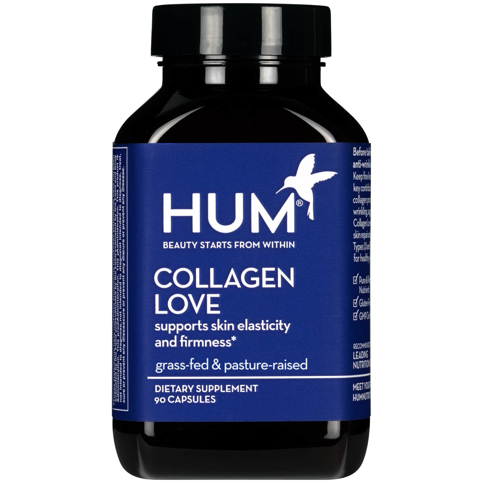 HUM Nutrition Collagen Love Skin Elasticity Supplement (90 Capsules, 30