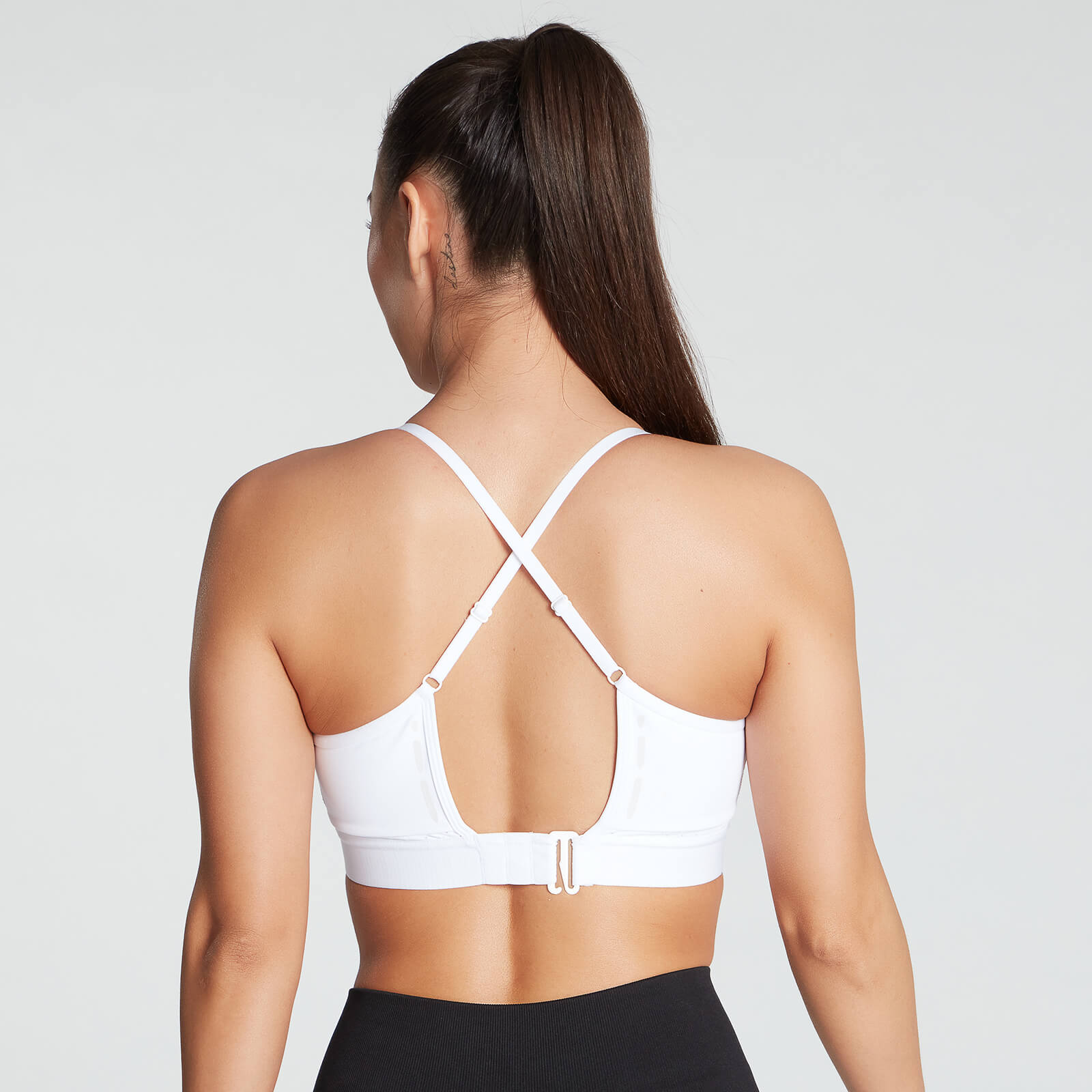 White strappy sports bra clearance