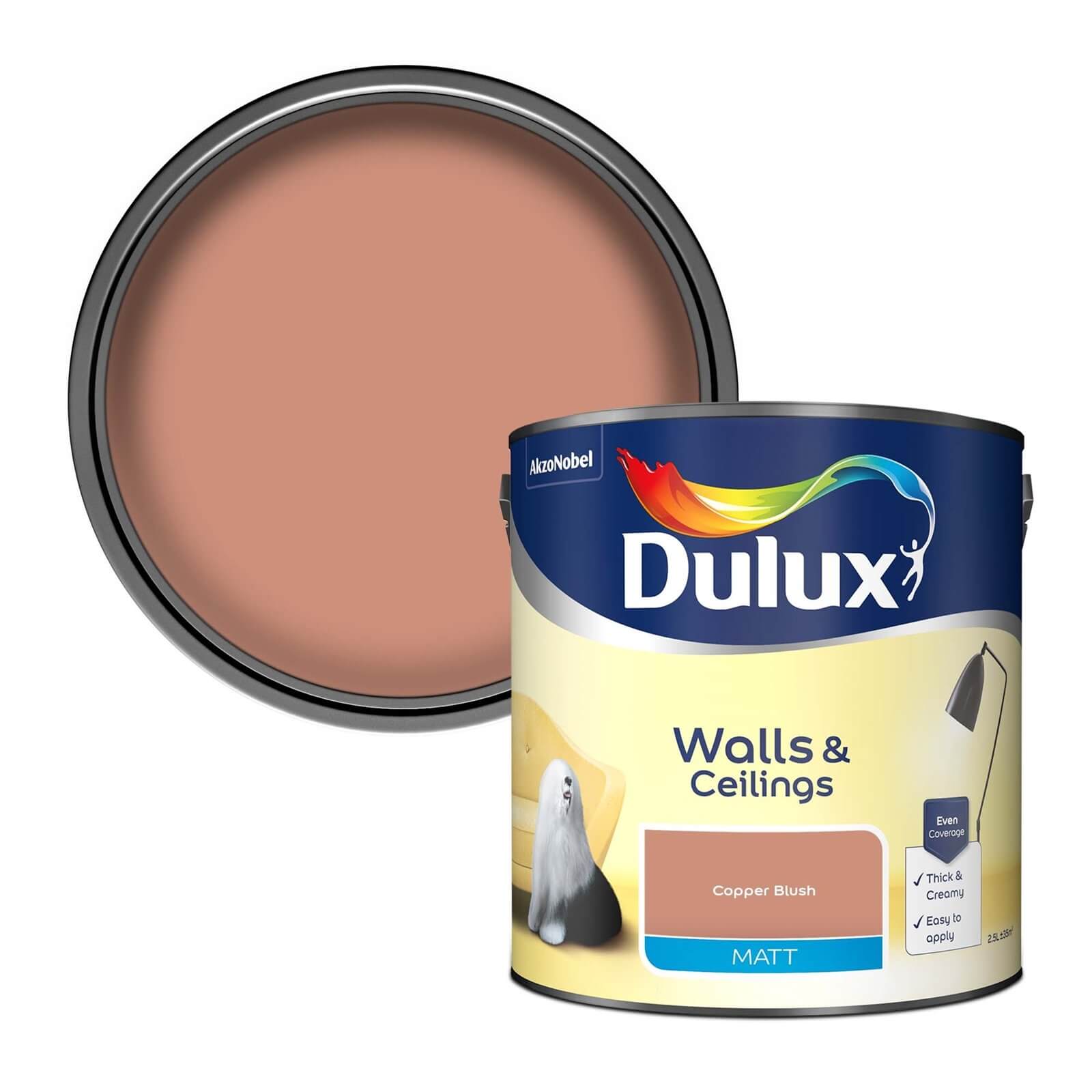 Dulux Matt Copper Blush Matt Emulsion Paint 2.5L Homebase