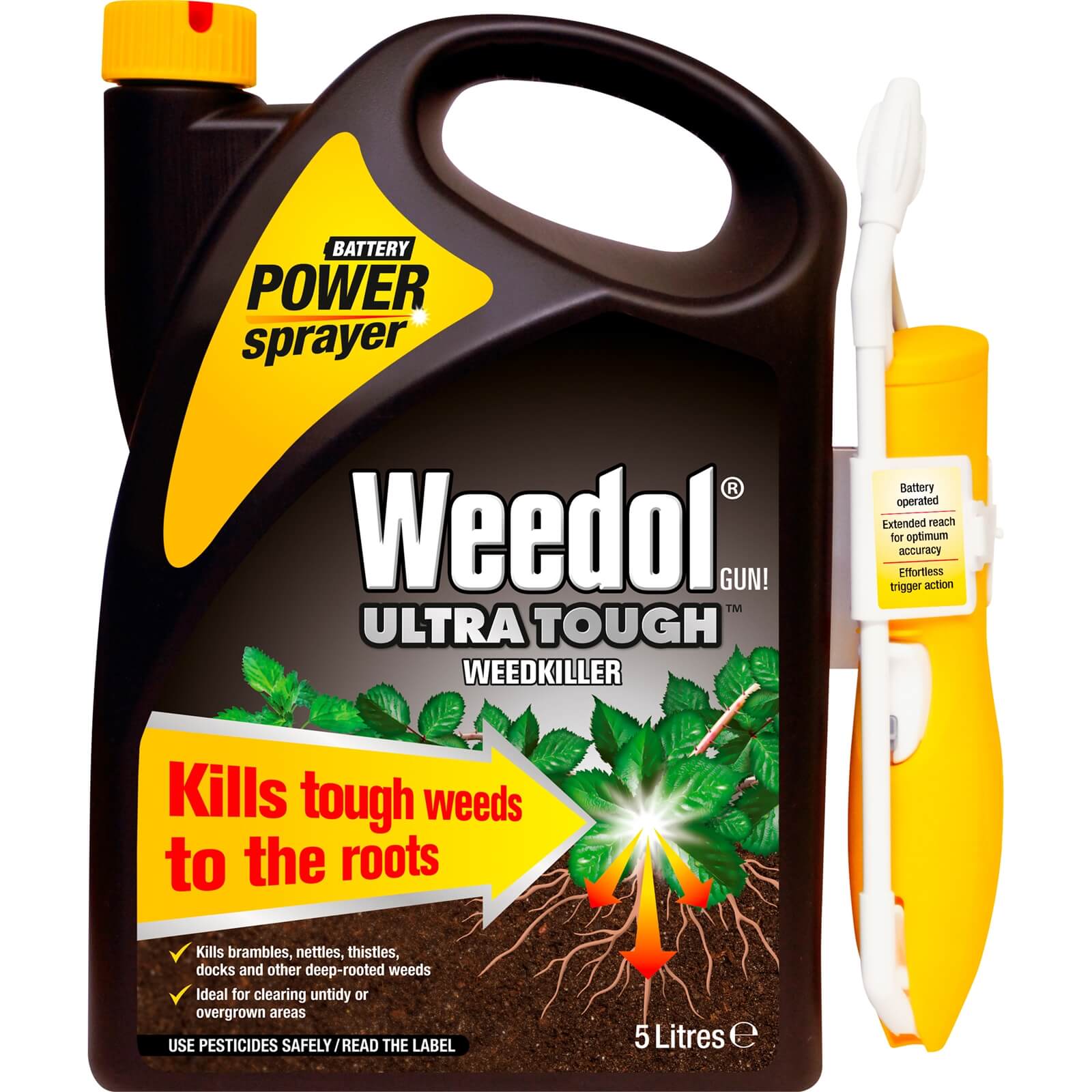 Weedol Gun! Ultra Tough Ready To Use Weedkiller Power Sprayer 5L