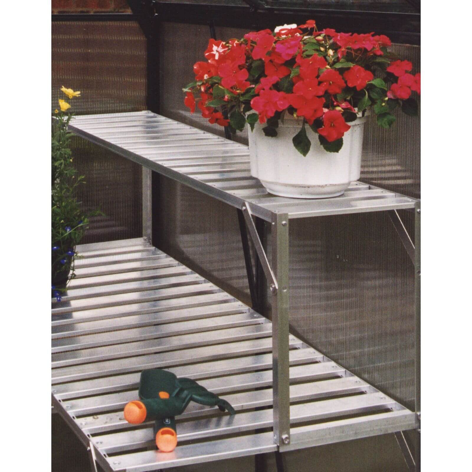 Halls 4ft Aluminium Top Extension Staging for Greenhouse Homebase