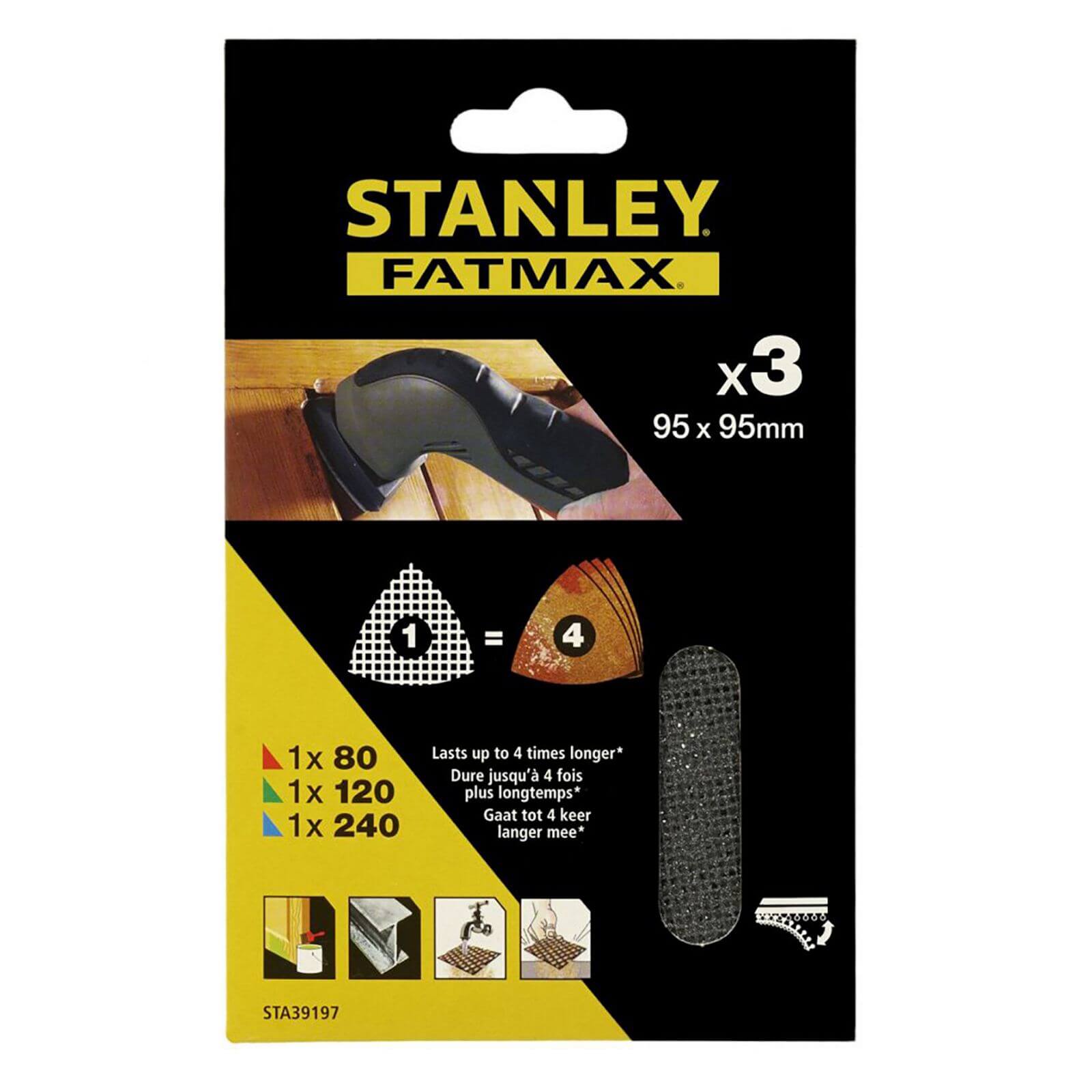 Stanley Fatmax Delta Sanding Sheets MESH Mixed STA39197XJ Homebase