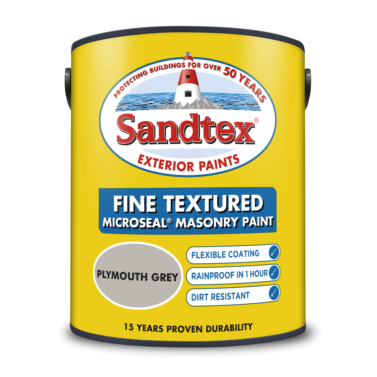 Sandtex Textured Masonry Paint Plymouth Grey 5L Homebase