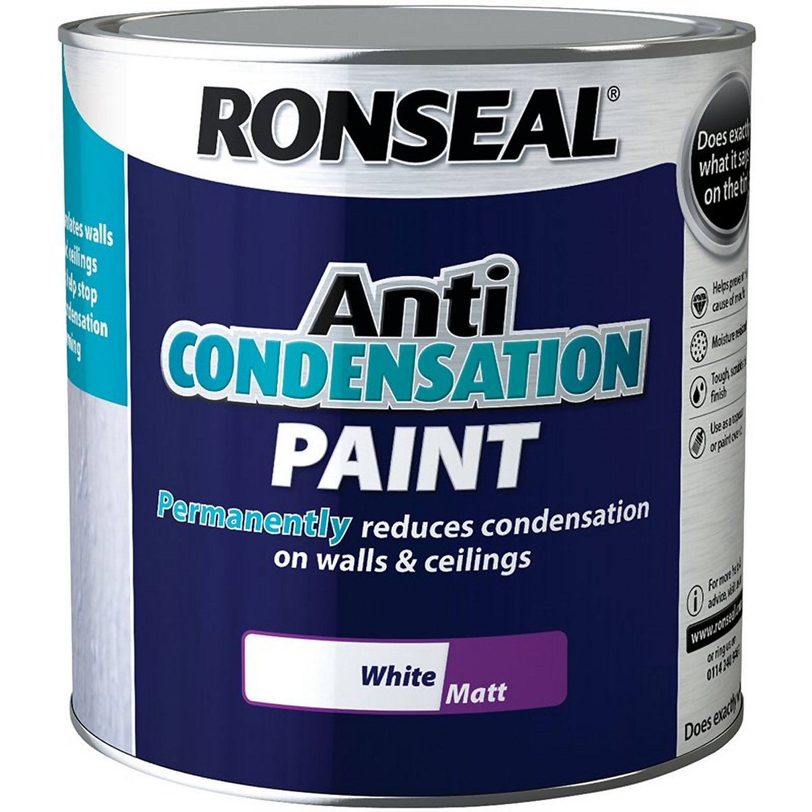 Ronseal Anti Condensation Paint White 2.5L Homebase