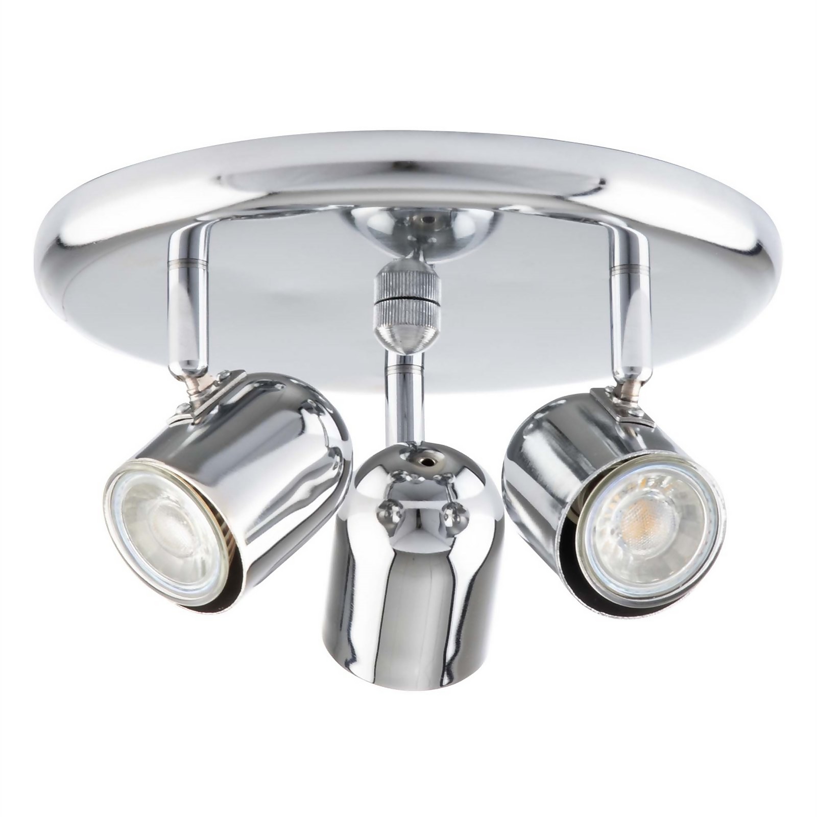 Phoenix 3 Lamp Spotlight, Chrome Homebase