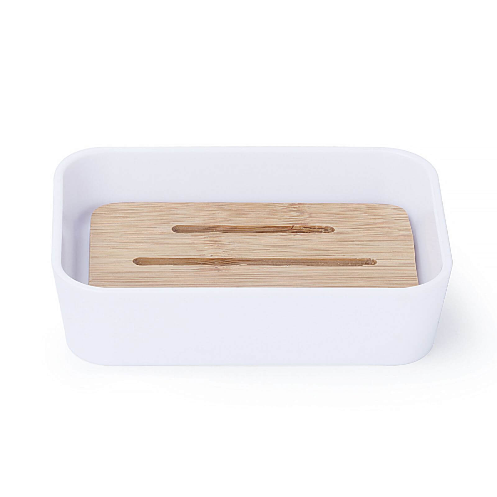 Home Design Bambu Soap Dish White Homebase