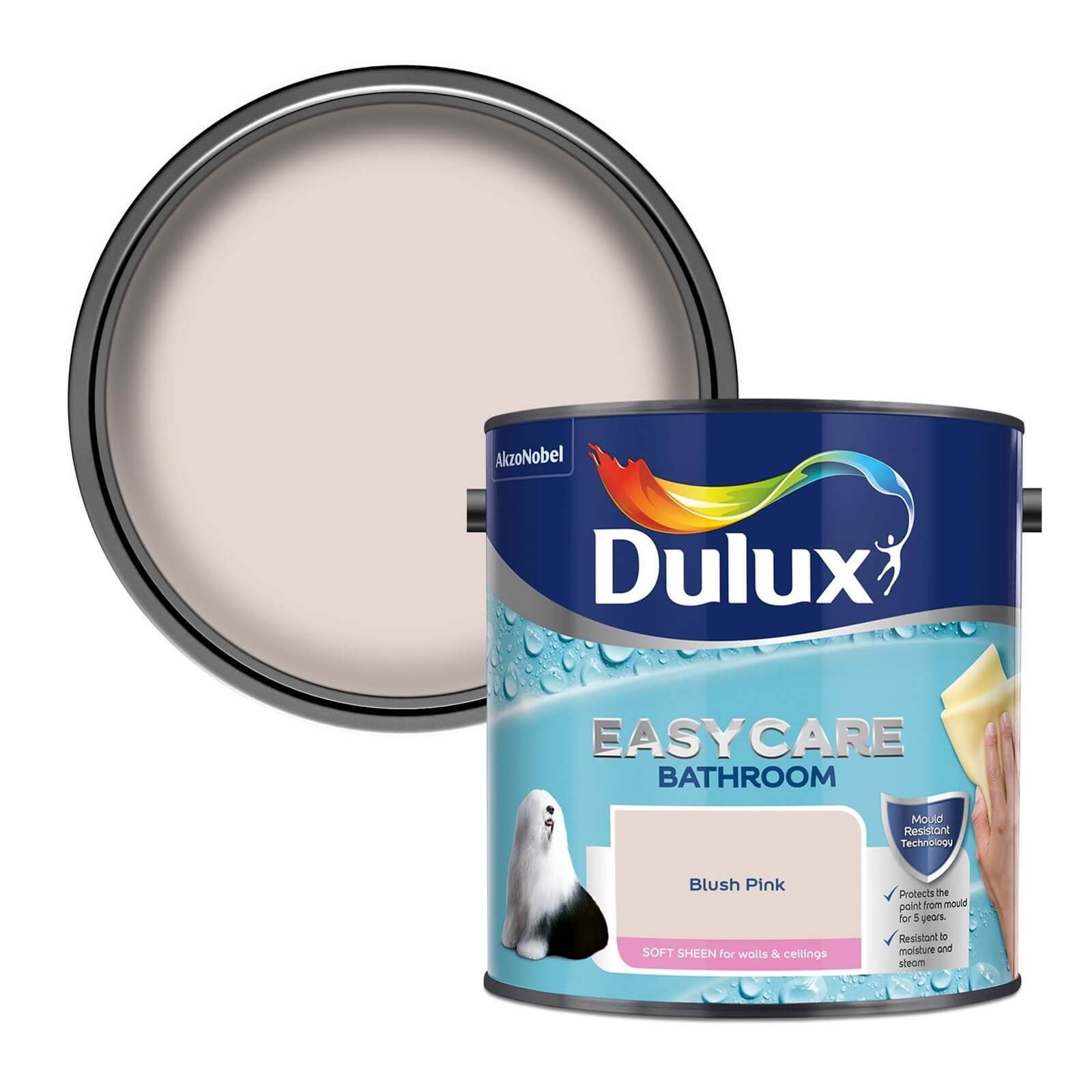 Dulux Easycare Bathroom Blush Pink Soft Sheen Paint 2 5l Homebase 20+ chic paint colors to transform your bathroom.